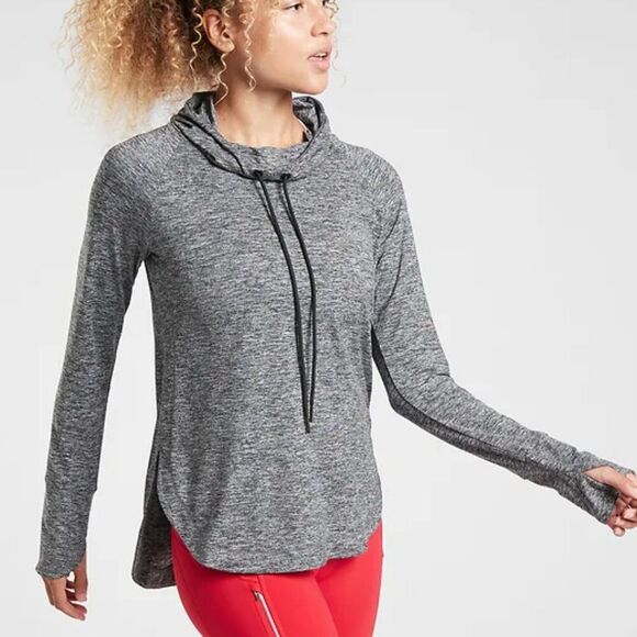Athleta Uptempo Grey Hoodie Sweatshirt - Picture 1 of 10